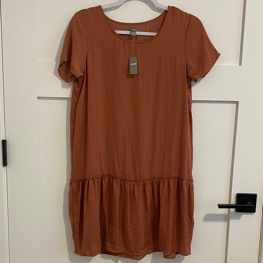 Aerie Rust/Light Pink Mini Dress